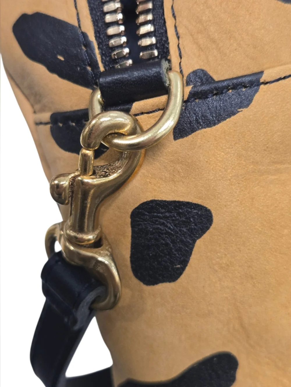 CLARE V. CROSSBODY‎ BAG WITH LEOPARD PRINT New